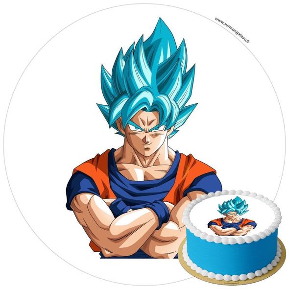 Disque Dragon Ball Goku Topper comestible décoration de gâteau personalisé