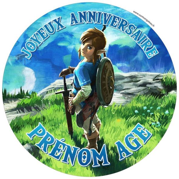 Gâteau Zelda décoration anniversaire