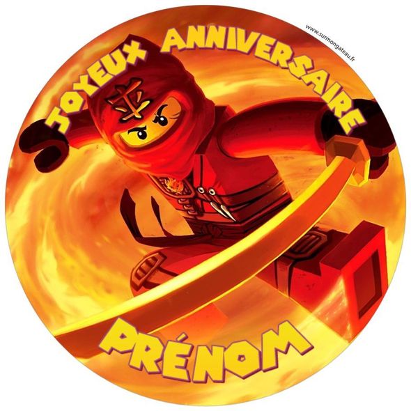 Gâteau Ninjago Kai décoration anniversaire