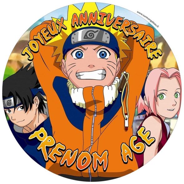 Gâteau Naruto décoration anniversaire