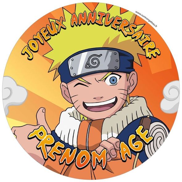 Gâteau Naruto décoration anniversaire