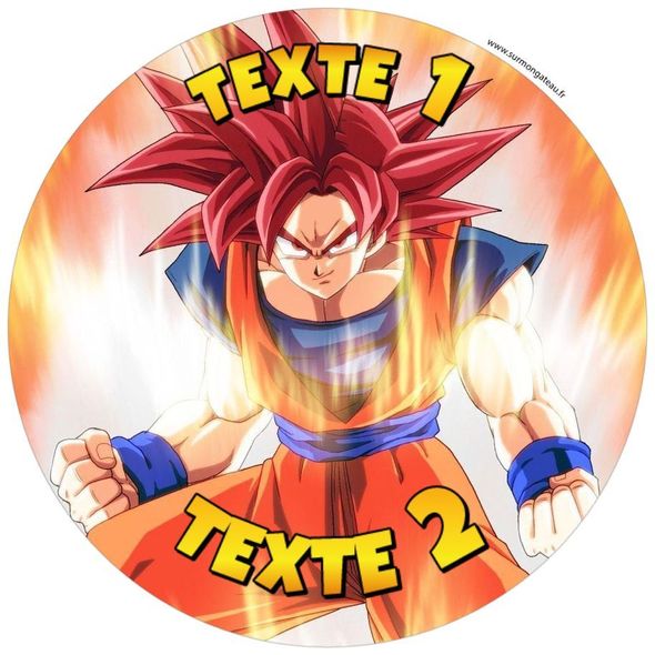 Disque sucre décoration comestible gâteau Dragon Ball