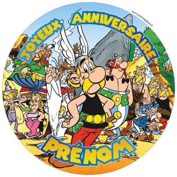 Gâteau Astérix décoration anniversaire