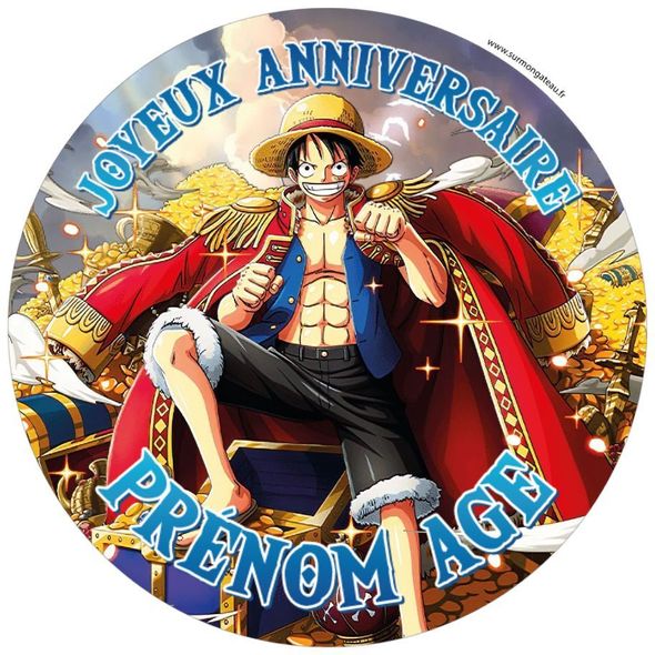 Gâteau One Piece Luffy décoration anniversaire