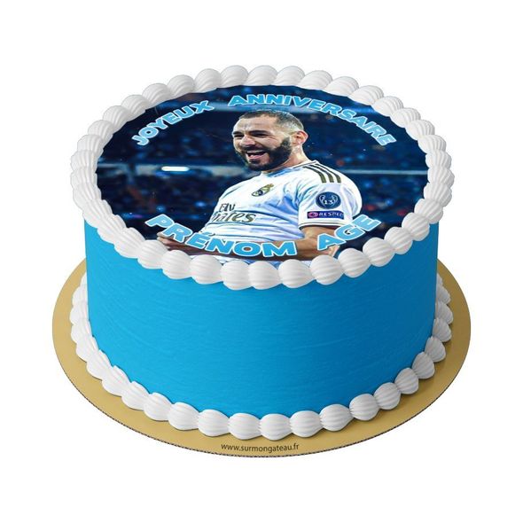 Gâteau Karim Benzema décoration anniversaire