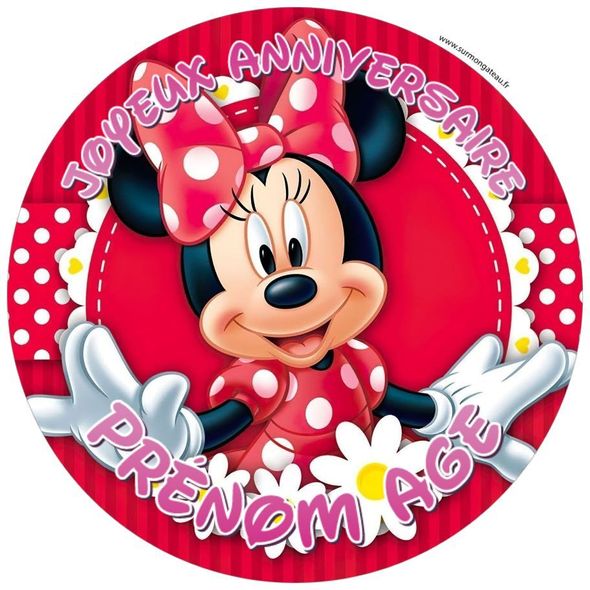 Gâteau Minnie Mouse Disney décoration anniversaire