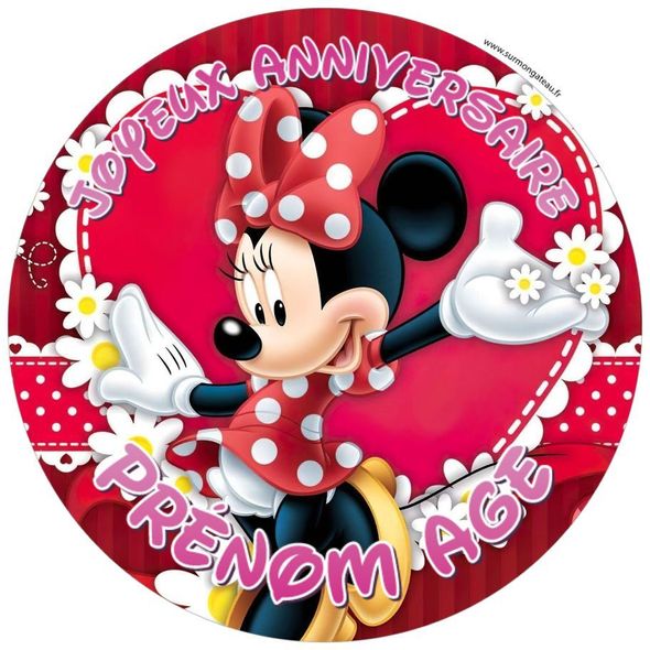 Gâteau Minnie Mouse Disney décoration anniversaire