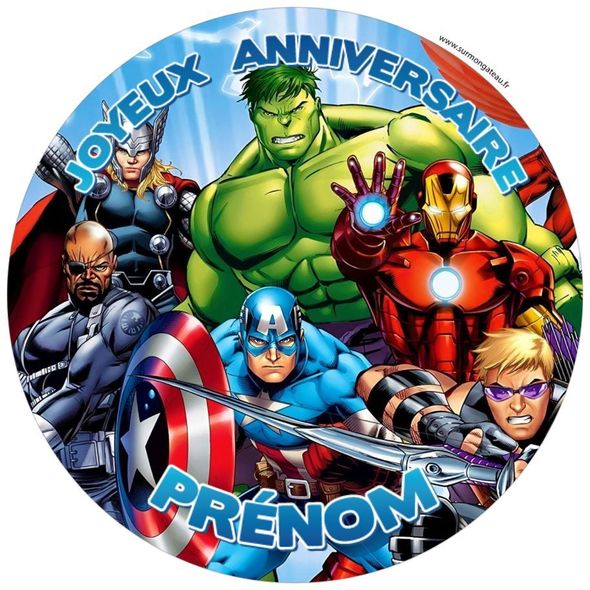 Gâteau Avengers décoration anniversaire