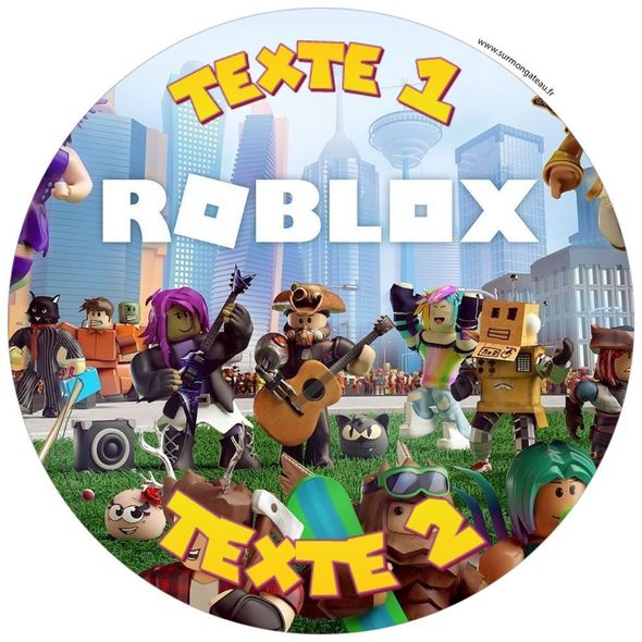 Décoration gâteau personnalisé Roblox disque sucre