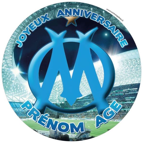 Gâteau OM Foot Marseille décoration anniversaire