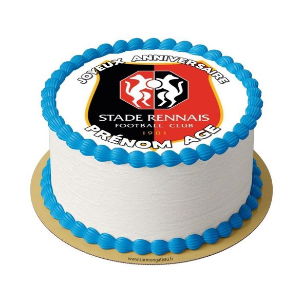 Gâteau Stade Rennais décoration anniversaire