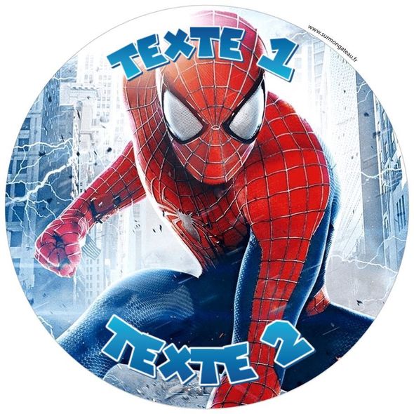 Disque sucre décoration comestible gâteau Spiderman