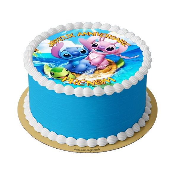 Gâteau Stitch & Angel décoration anniversaire