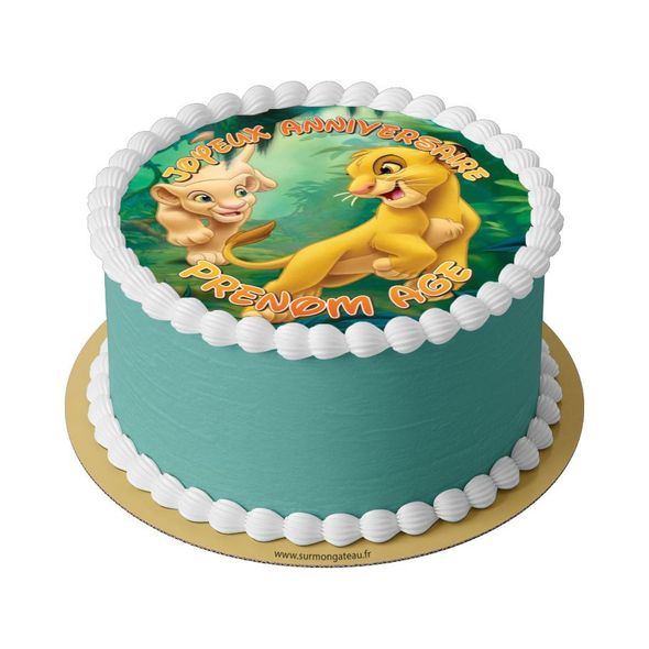 Gâteau Roi lion Nala Simba décoration anniversaire