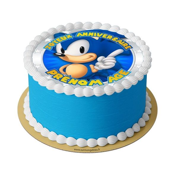 Gâteau Sonic décoration anniversaire