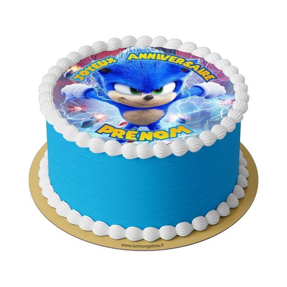 Gâteau Sonic décoration anniversaire