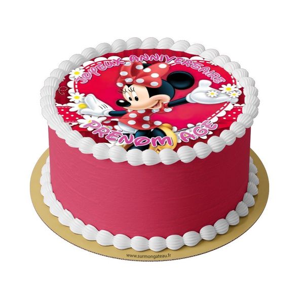 Gâteau Minnie Mouse Disney décoration anniversaire