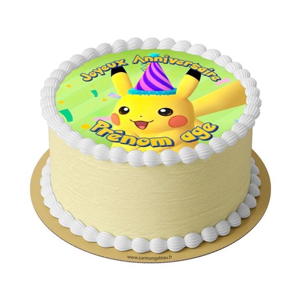 Gâteau Pokémon Pikachu décoration anniversaire