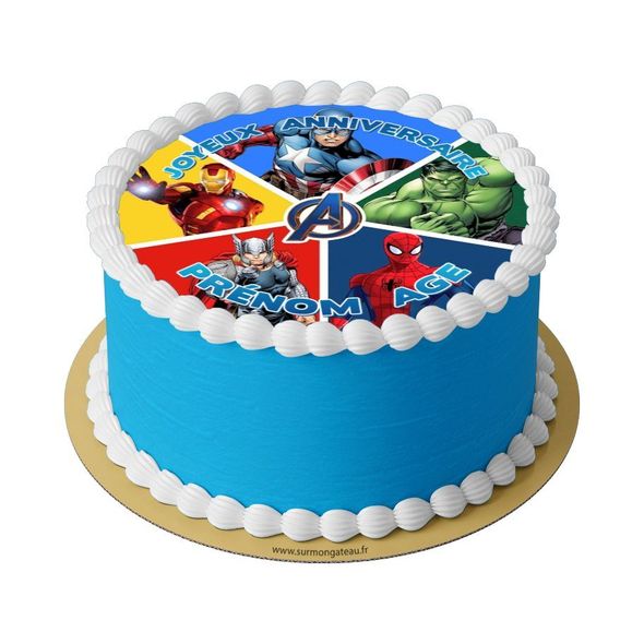 Gâteau Avengers décoration anniversaire