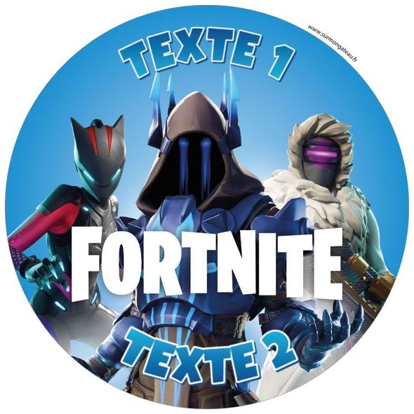 Disque sucre décoration comestible gâteau Fortnite