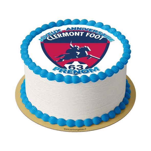 Gâteau Clermont Foot décoration anniversaire