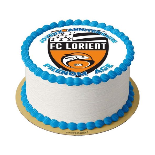 Gâteau FC Lorient décoration anniversaire