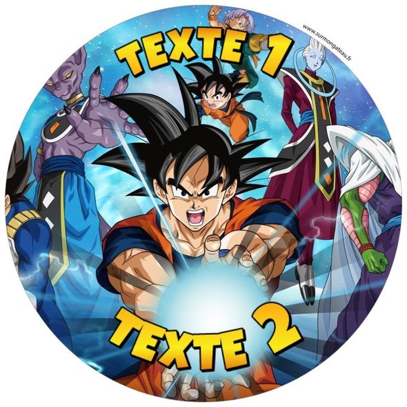 Disque sucre décoration comestible gâteau Dragon Ball