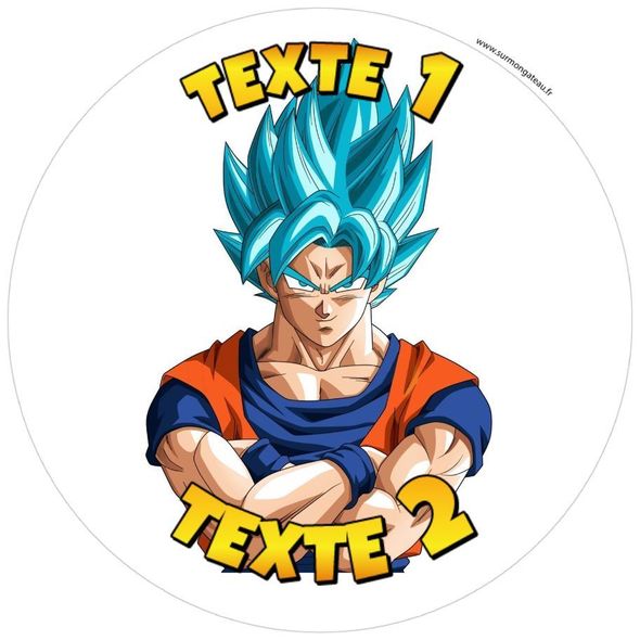 Disque sucre décoration comestible gâteau Dragon Ball Goku Topper