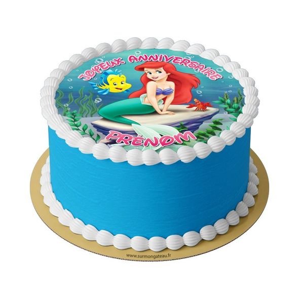 Gâteau Ariel la petite Sirène décoration anniversaire