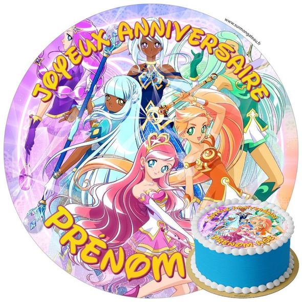 Décoration gâteau anniversaire Lolirock disque sucre