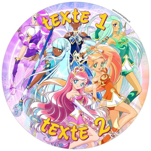 Disque sucre décoration comestible gâteau Lolirock