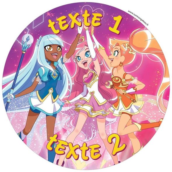 Disque sucre décoration comestible gâteau Lolirock