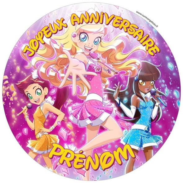 Décoration gâteau personnalisé Lolirock disque sucre