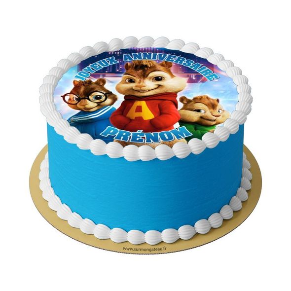 Gâteau Alvin décoration anniversaire