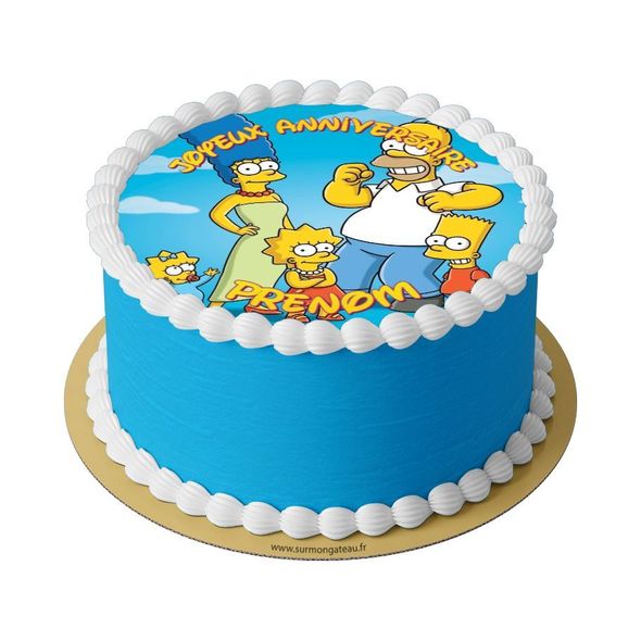 Gâteau Les Simpson décoration anniversaire