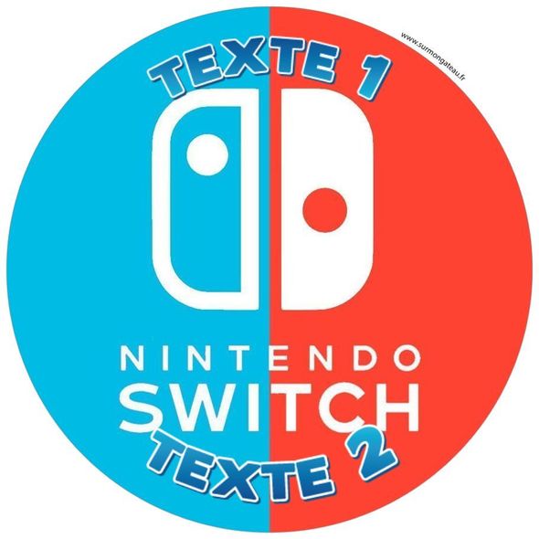 Disque sucre décoration comestible gâteau Nintendo Switch