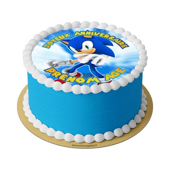 Gâteau Sonic décoration anniversaire