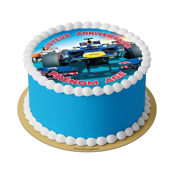 Gâteau Formule 1 décoration anniversaire