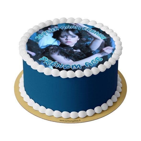 Gâteau Mercredi Addams décoration anniversaire