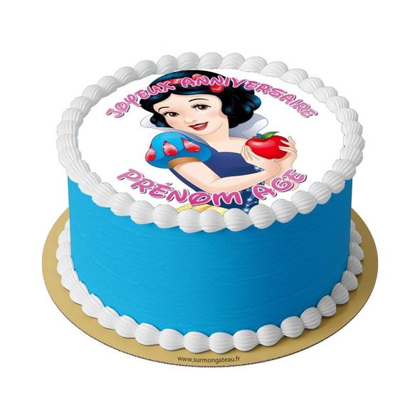 Gâteau Blanche Neige décoration anniversaire