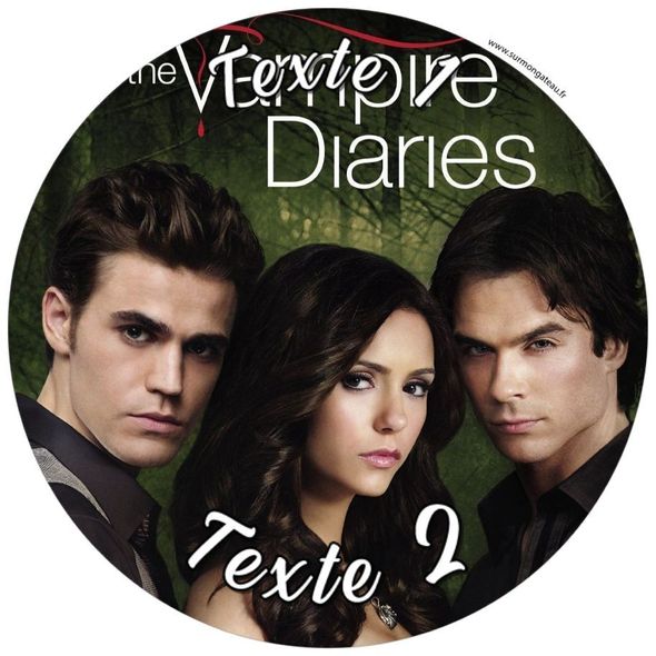 Disque sucre décoration comestible gâteau Vampire Diaries