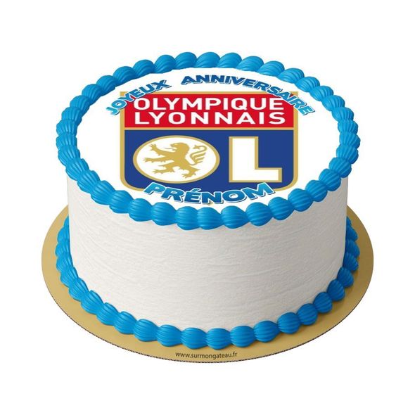 Gâteau OL Olympique lyonnais décoration anniversaire