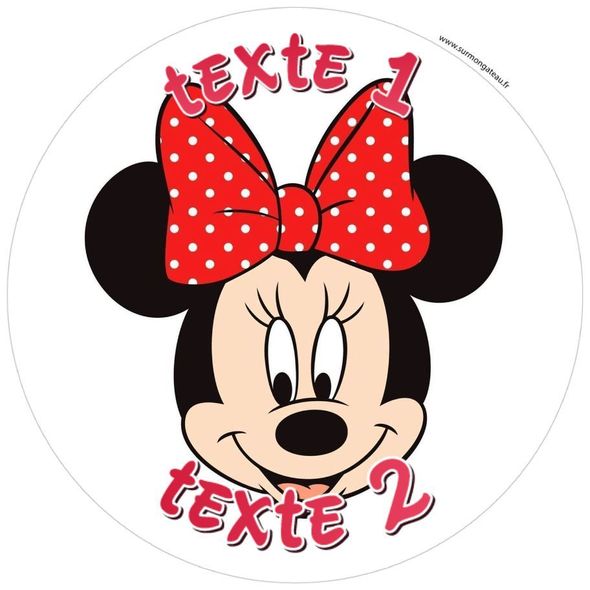 Disque sucre décoration comestible gâteau Minnie