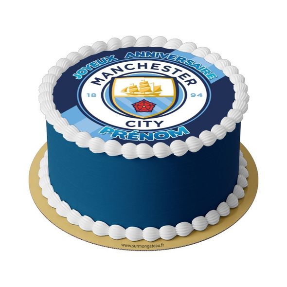 Gâteau Manchester City décoration anniversaire