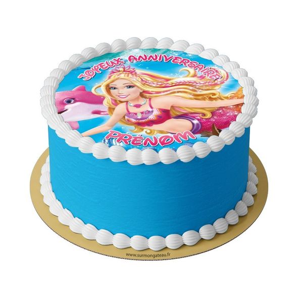 Gâteau Barbie sirène décoration anniversaire