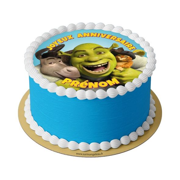 Gâteau Shrek décoration anniversaire