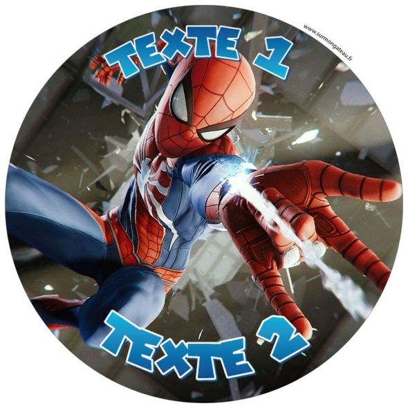 Disque sucre décoration comestible gâteau Spiderman