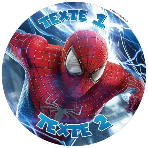 Disque sucre décoration comestible gâteau Spiderman