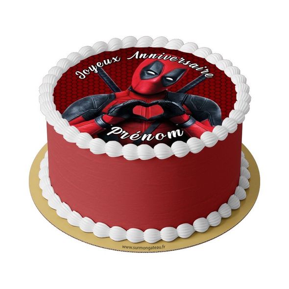 Gâteau Deadpool décoration anniversaire