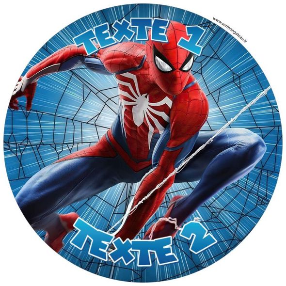 Disque sucre décoration comestible gâteau Spiderman